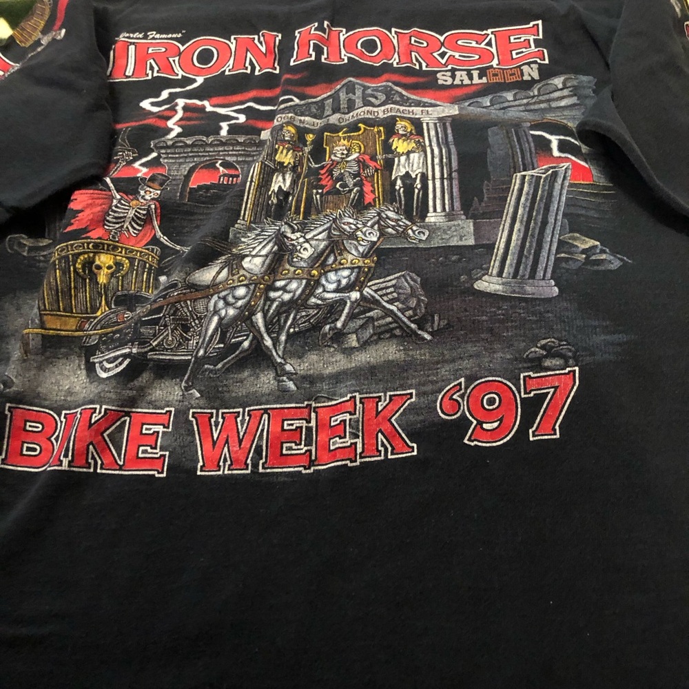 EUC VTG 1997 Iron Horse Saloon Bike Week T-Shirt - Picture 3 of 7